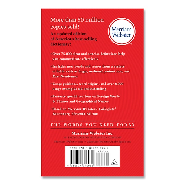 The MerriamWebster Dictionary Revised Edition Paperback 960 Pages